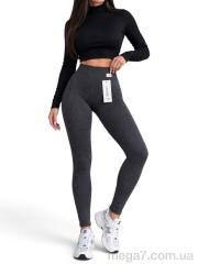 Лосины, Sport style оптом 2918 т.сірий