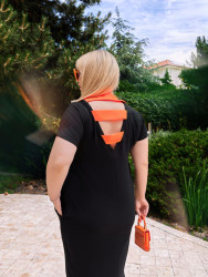 Сукні жіночі БАТАЛ (чорний) оптом 