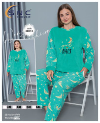 Ночные пижамы женские БАТАЛ оптом 49062715 20613-16