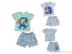 Костюм, Kids-modnik оптом 2619-1 комплект футболка-шорти mix (90)