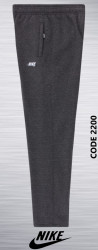 Спортивные штаны мужские БАТАЛ на флисе (серый) оптом 86709453 2200-15