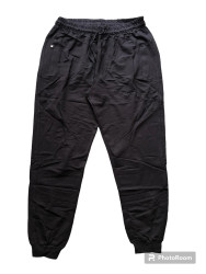 Спортивные штаны мужские БАТАЛ (черный) оптом 71458326 01-5