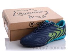 Футбольная обувь, Restime оптом DM020215-1 navy-cyan-l.green