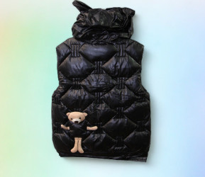 Жилетки подростковые (черный) оптом 48120635 09-106