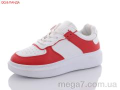 Кроссовки, QQ shoes оптом BK61 white-red