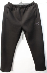 Спортивные штаны мужские БАТАЛ на флисе (черный) оптом 27384056 08-56