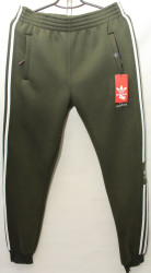 Спортивные штаны мужские на флисе (хаки)  оптом 74621598 219-1