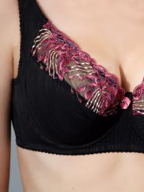 Бюстгальтер Diorella 34557D (  чёрно-коралловый, D  6 шт. )