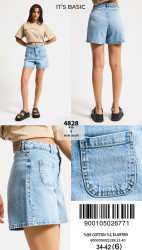 Шорты джинсовые женские ITS BASIC оптом 16397258 4828-3