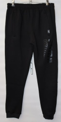 Спортивные штаны подростковые на флисе (black) оптом 84236750 04-20