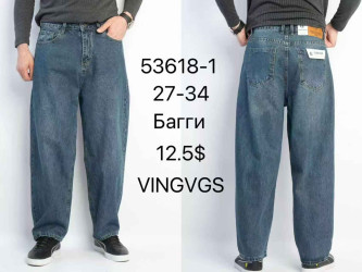 Джинсы БАГГИ мужские оптом 16742053 53618-1-1