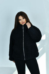 Куртки-полушубок женские (черный) оптом ARIADNA  57180962 8037-18