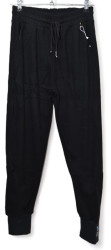 Спортивные штаны женские БАТАЛ (черный) оптом 20379648 903-98