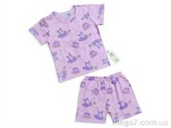 Костюм, Kids-modnik оптом 2620 комплект футболка-шорти рожевий