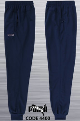 Спортивные штаны юниор на флисе (синий) оптом 70632951 4400-2