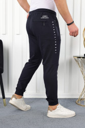 Спортивні штани чоловічі БАТАЛ (темно-синій) оптом 2BRO  