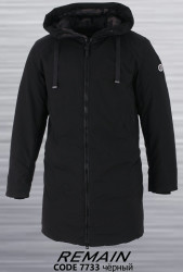 Куртки зимние мужские REMAIN (черный) оптом 50347962 7733-1