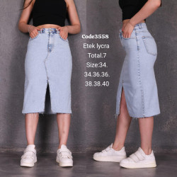 Юбки джинсовые женские DK 49 оптом 87904615 3558-13
