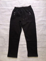 Спортивные штаны мужские БАТАЛ с начесом (черный) оптом 43901657 05-30
