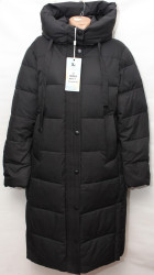 Куртки зимние женские ПОЛУБАТАЛ (черный) оптом 69524013 9006-5