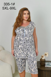 Ночные пижамы женские БАТАЛ оптом 80735621 335-1-79
