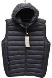 Жилетки мужские БАТАЛ (серый) оптом 51027436 001-124