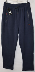 Спортивные штаны мужские БАТАЛ на флисе (blue) оптом 70682415 WK-2070-39