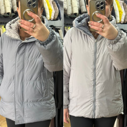 Куртки демисезонные двухсторонние женские оптом 78569021 26665-2