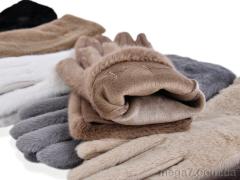 Перчатки, Королева оптом B35-109 (норка-замша) mix