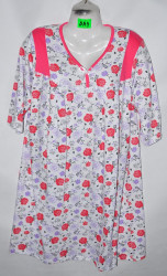 Ночные пижамы женские БАТАЛ на байке оптом 67801942 DA4-35