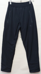 Спортивные штаны мужские на флисе (темно синий) оптом Турция 61423507 01-2