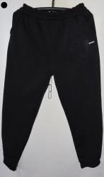 Спортивные штаны женские БАТАЛ на флисе (black) оптом 59178462 03-7
