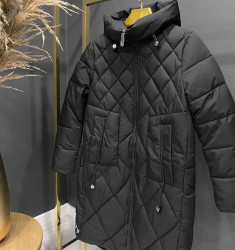 Куртки зимние женские БАТАЛ (черный) оптом Китай 57846031 2371-9