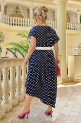 Платья женские (2-ка) БАТАЛ (dark blue) оптом 45093786 904-134