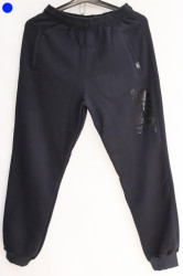 Спортивные штаны мужские на флисе (dark blue) оптом 76589423 05-25