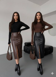 Юбки женские (шоколад) оптом 64871235 9107-19