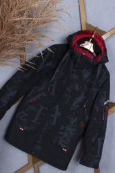 Куртки демисезонные юниор (черный) оптом 98605437 L2-10