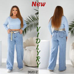 Джинсы ПАЛАЦЦО женские ПОЛУБАТАЛ оптом 65091487 3620-2-1