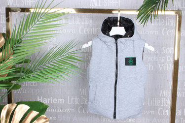 Жилетки двусторонние детские (черный) оптом 81206473 45583-14