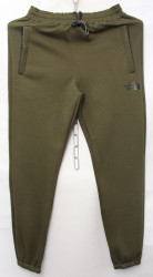 Спортивные штаны мужские на флисе (khaki) оптом 03792458 01-13