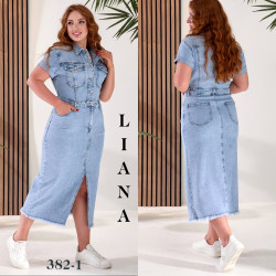 Платья джинсовые женские оптом Liana 09243857 382-1-36