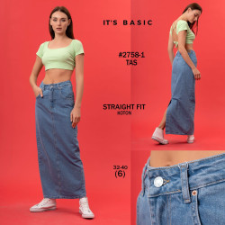 Юбки джинсовые женские ITS BASIC оптом 65410972 2758-1-11