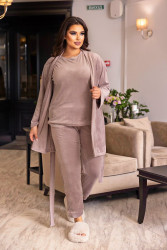 Ночные пижамы женские БАТАЛ (3-ка) оптом 27304856 7141-2