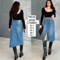 Юбки джинсовые женские оптом 76302498 4030-5