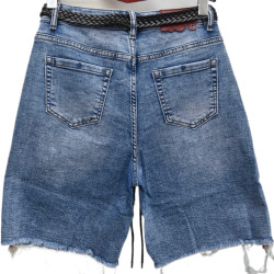 Шорти джинсові жіночі ПОЛУБАТАЛ оптом FANGSIDA