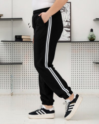 Спортивные штаны женские БАТАЛ (черный) оптом 30842791 Б-86-20