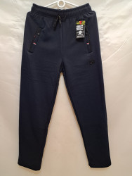 Спортивные штаны мужские на флисе  (dark blue) оптом 35916784 2052-3