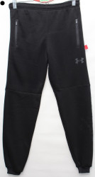 Спортивные штаны мужские на флисе (black) оптом 76928401 008-22