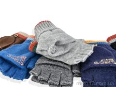 Варежки, RuBi оптом 2506 (14см) хутро mix