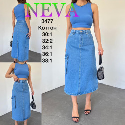 Юбки джинсовые женские NEVA оптом 48793216 3477-15